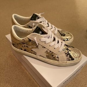 Steve Madden Gold Snake Sneakers